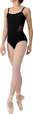 Bloch Boutique Mesh Panel Camisole Leotard In Black