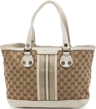 Gucci Pre-owned Gucci Small GG Canvas Web Libeccio Sunset Tote Ladies EOOFWOYU1TPSC424