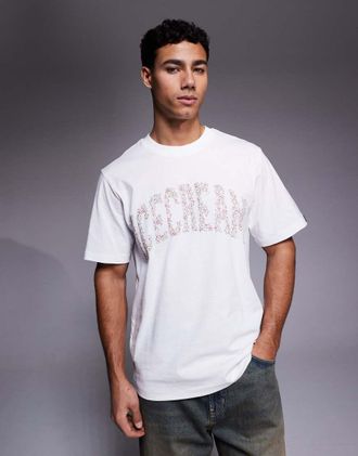 Icecream T-shirt bianca con logo di zuccherini-Bianco