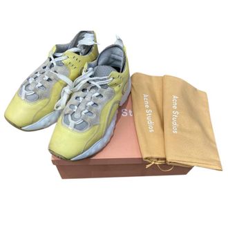 Acne Studios Studios Lemon Yellow Oversize Sneakers Size 38