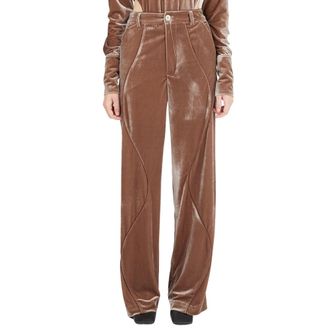 Ninamounah Wide Trousers, female, Brown, Size: XS Velvet Joint Pants