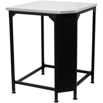 Silverline Tavolo dangolo - cozze - Piano di lavoro in inox - Nero
