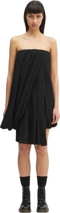 J.W.Anderson Jurk met bustier en draperie - Dames - Korte kleedjes - Zwart - M - Wol - Kleedjes