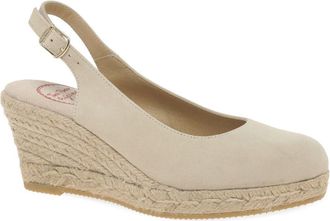 Toni Pons Breman Womens Espadrille Wedge Sandals 6 Stone Suede