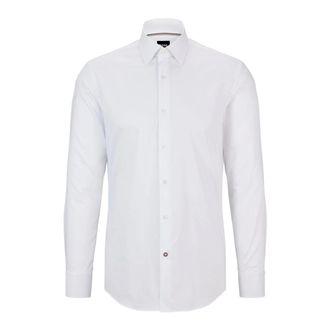 HUGO BOSS Overhemden, Heren, Wit, 3Xl, Katoen, H-Hank-Kent Shirt
