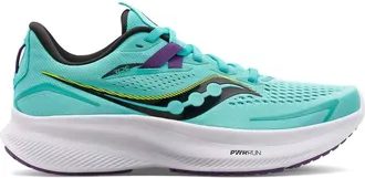 Saucony Womens Ride 15 Shoes In Cool Mint/acid