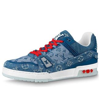 Louis Vuitton Trainers China Exclusive Denim Blue Red 1A8TSK