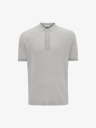 Gentiluomo Crochet Polo | Lichtgrijs
