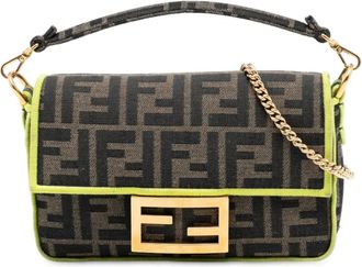 Fendi 2010-2025 Mini Zucca Canvas 1974 Roma Amor Baguette Crossbody satchel - Brown