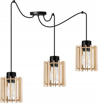 OEM L&aacute;mpara De Techo Colgante Led Moderna De Madera