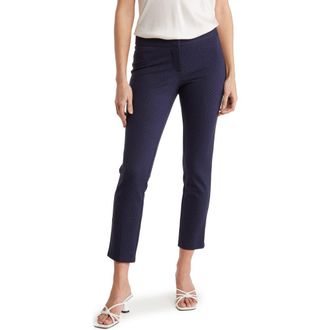 Amanda + Chelsea Amanda Pindot Ponte Knit Slim Pants in Navy /White at Nordstrom Rack, Size 10