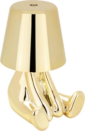 Novel Akku-Tischleuchte, Goldfarben, Metall, Kunststoff, Personen, 11x15.5x9.5 cm, RoHS, CE, Farbtemperaturwechsler, einfach zu transportieren, transportabe