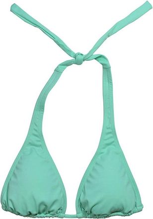 PQ Swim Pilyq Women Aqua Halter Tie Strap Triangle Cup Bikini Top Swimsuit