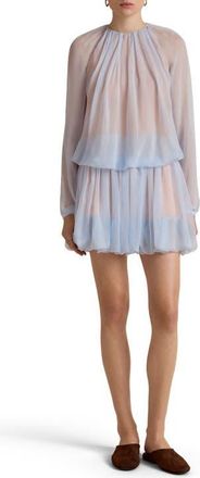 Marina Moscone Layered Mini Cocoon Skirt in Cornflower at Nordstrom, Size 10