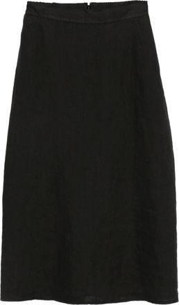 Kristensen Du Nord Gonna midi svasata in cotone - Nero