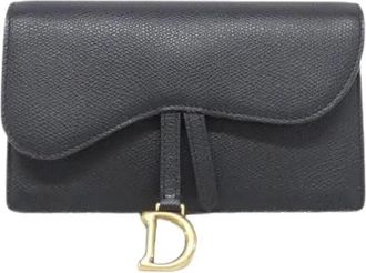 Dior Pre-owned Belt Bags, female, Black, Size: ONE SIZE Pre-owned Saddle Calf Waist Bag
