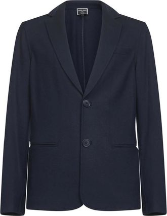 Giorgio Armani Icon Blauwe Cashmere Jas - Heren - Blazers - Blauw - XL - Jassen