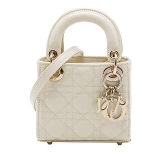 Dior Pre-owned Dior Micro Patent Cannage Lady Satchel Ladies 0ZG12COF48ME2RSZ
