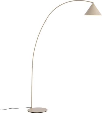 QAZQA Qazqa L&aacute;mpara De Pie Retro Beige Con Interior Blanco - Triangolo