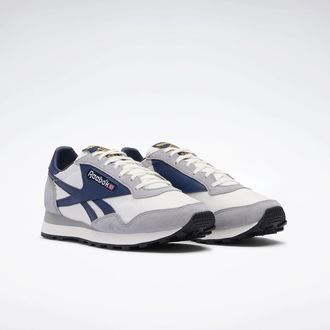 Reebok Classic Sneaker REEBOK CLASSIC AZTEC II, Damen, Gr. 36,5, grau 3, chalk, vector navy, Leder, Synthetik, Textil, Schuhe Sneaker