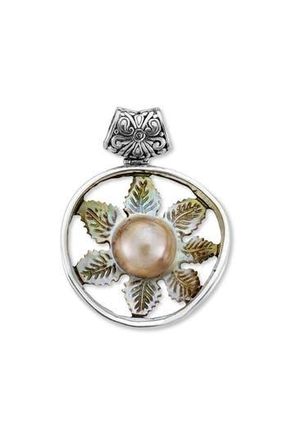 Samuel B. Sterling Silver & Pearl Flower Pendant at Nordstrom Rack