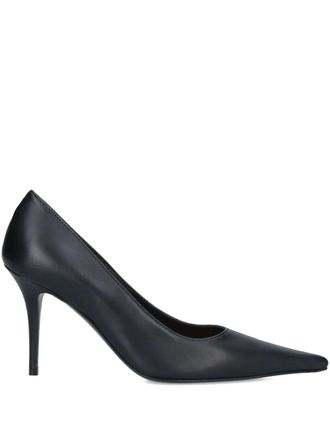 Amina Muaddi 90mm Barbara pumps - women - Lambskin/Calf Leather/Calf Leather - 38.5 - Black