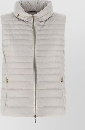 Moorer villan high collar padded zip vest
