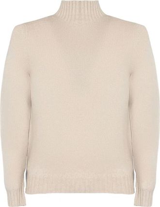Fedeli Coltruien - Heren - Coltruien - Beige - 2XL - Truien & Vesten