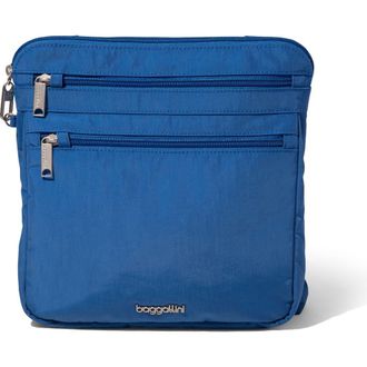 Baggallini Securtex Anti-Theft Large Crossbody Bag in Lapis at Nordstrom