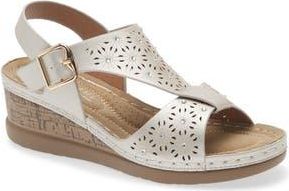 Eddie Marc Zora Wedge Sandal in Silver at Nordstrom Rack, Size 11