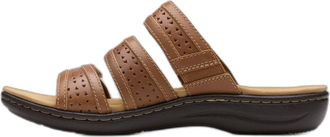 Clarks Womens Casual Sandal, Tan Leather, 8.5 Wide