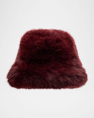 Jocelyn Oversized Faux Fur Bucket Hat