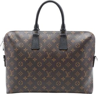 Louis Vuitton Pre-owned Handbags, female, Brown, Size: ONE SIZE Pre-owned Printed Leather Travel Bag