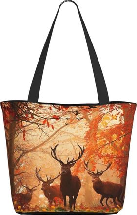AOOEDM Flower And Deer Ladies Shopping Bag 13x11x7in.The Perfect ValentineS Day Gift.It Is The Best ValentineS Day Gift For Mom, Daughter, Wife,Etc
