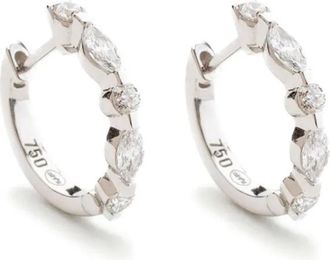 WHITEbIRD 18K white gold diamond earrings - Zilver