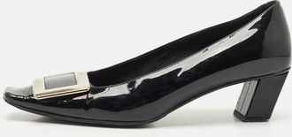 Roger Vivier Black Patent Leather Belle Vivier Pumps
