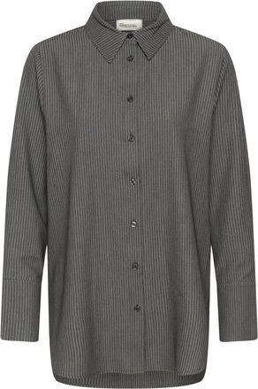 MY ESSENTIAL WARDROBE 10959 Shirt - Dames - Overhemden - Grijs - XS - Leer - Overhemden