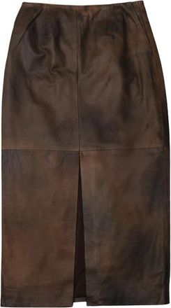 Rotate Midi Skirts - Dames - Leren & Su&egrave;de rokken - Bruin - L - Rokken