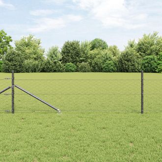 Berkfield Home Hexagon Fence Grey 0, 5x10 m Steel