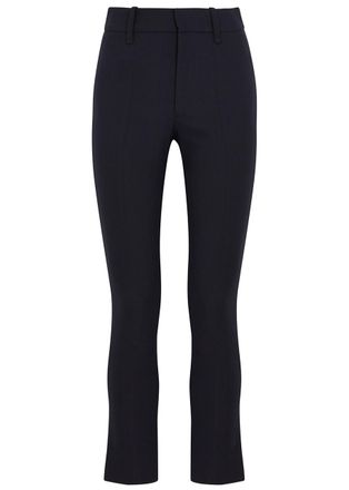 Vince Slim-leg Stretch-cotton Trousers - Navy - 18