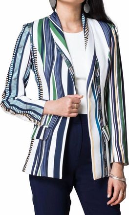 Sachin & Babi Colored Striped Open Front Blazer In Multicolor