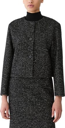 Lafayette 148 New York Collarless Drop Shoulder Jacket