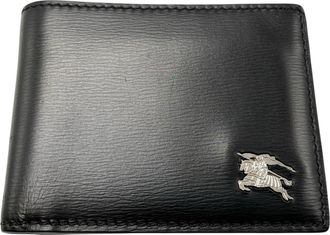 Burberry Black Leather Wallet (Bi-Fold) (Pre-Owned)