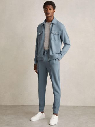Reiss Airforce Blue Stretch-jersey Tailored Joggers, XL