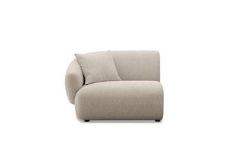 Castlery Auburn Left Arm Sofa Customized, Performance Classic Twill Light Grey, Spill Resistant, Modular for Sofas by Castlery
