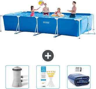 Intex Piscina Con Estructura Rectangular - 450x220x84 Cm - 6-piezas Scb74