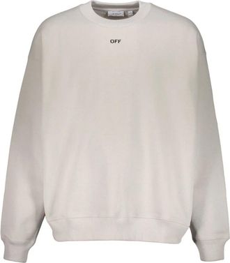Off-white Logo Sweatshirt - Heren - Sweatshirts - Grijs - L - Katoen - Hoodies & sweatvesten