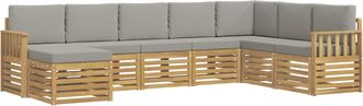 vidaXL Conjunto De Sof&aacute;s De Exterior 8 Uds. Blanco Y Gris Claro Vidaxl