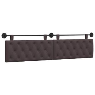vidaXL Cabecero Colgante Marr&oacute;n Oscuro Tela Vidaxl