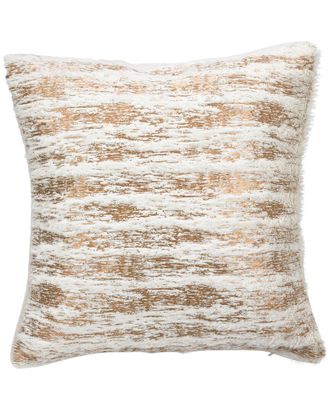 Saro Lifestyle Foil Print Faux Fur Pillow